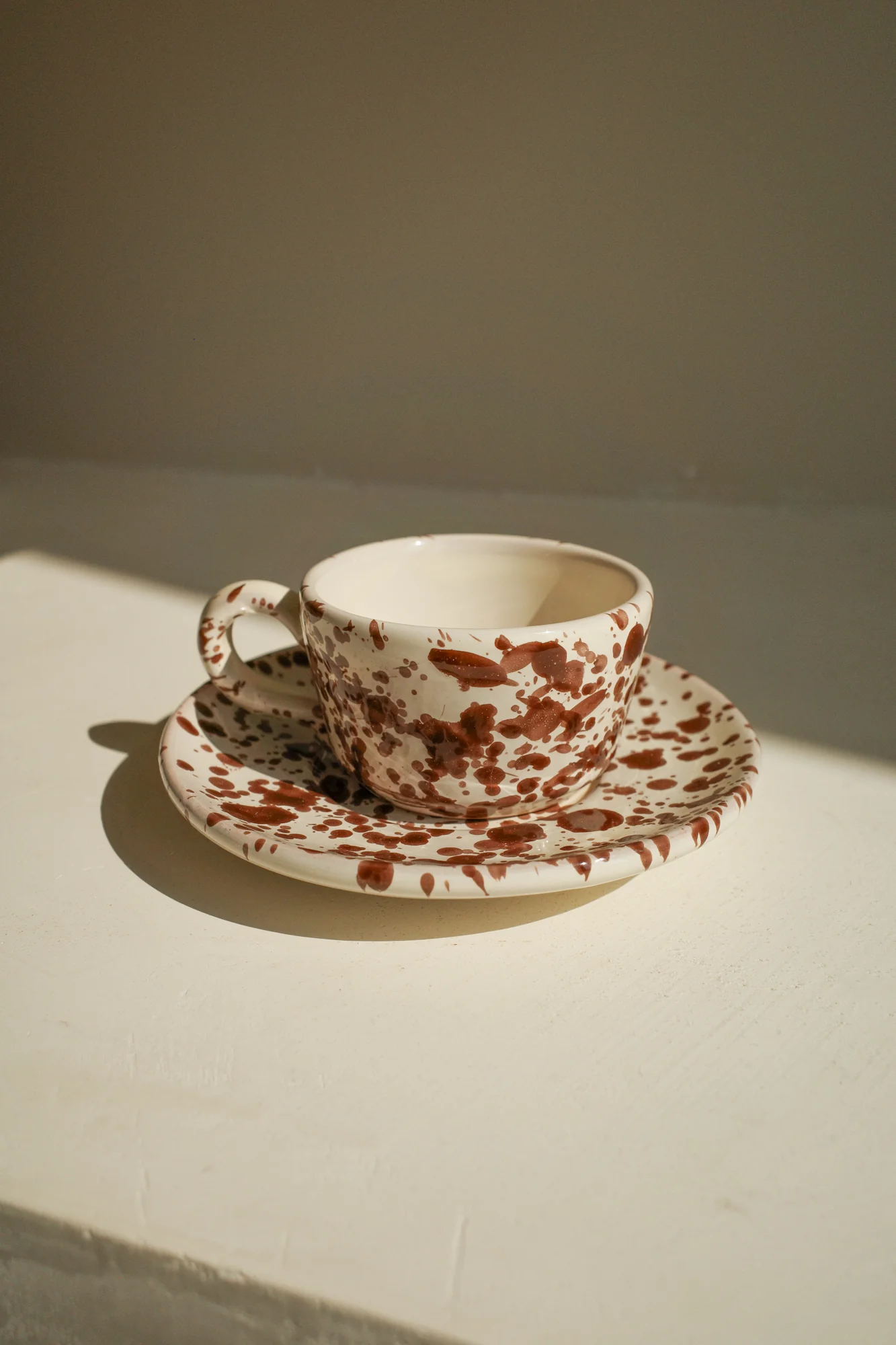 Splatter Espresso Cup and Saucer by Fasanoceramiche - Image 4