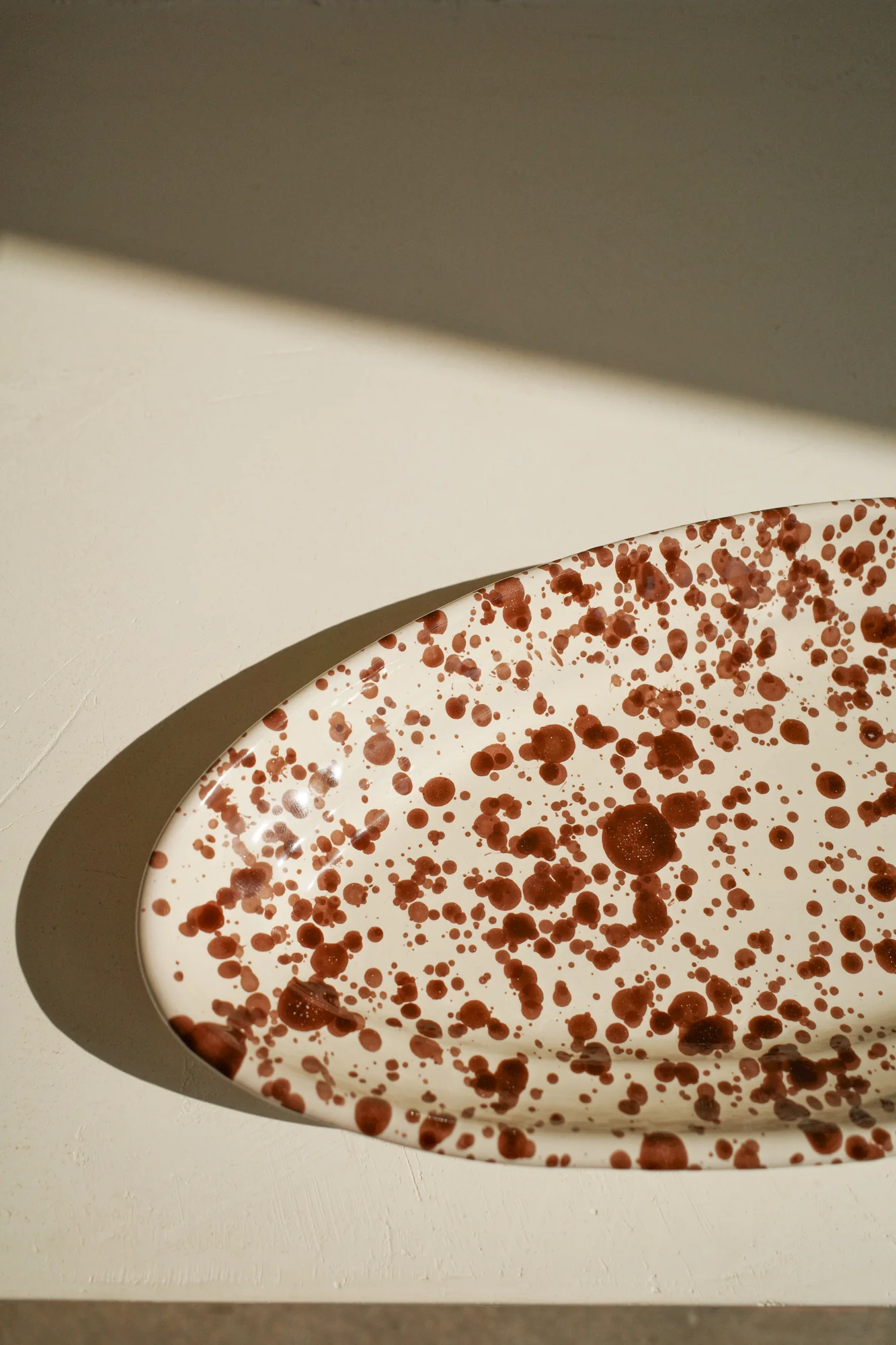 Brown Splatter Oval Plate - Image 3